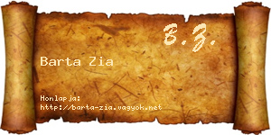 Barta Zia névjegykártya